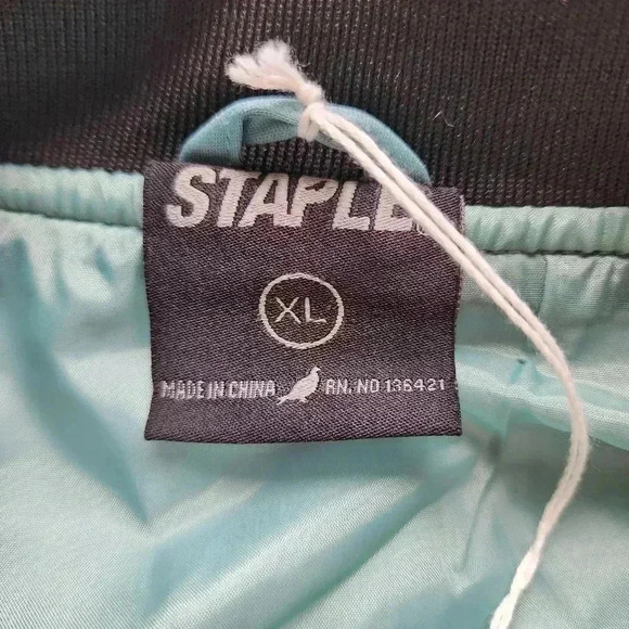 NWT $138 Staple Division Quilted Jacket Teal Blue Pigeon Men's Zip Size XL - Picture 9 of 13